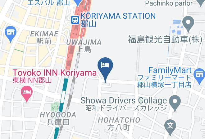 Koriyama City - Hotel Alpha 1 Koriyama East Exit Maps