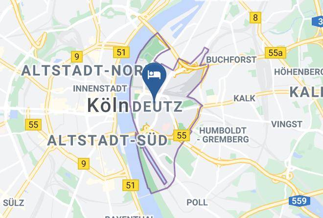 Cologne - Hotel Alt Deutz City Messe Arena Maps