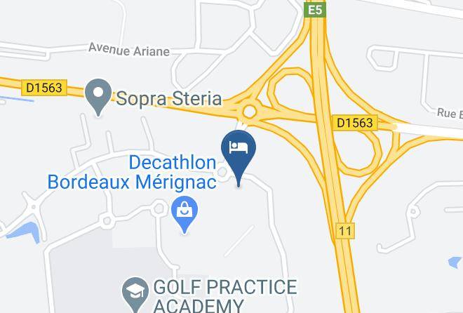 Hotel Altica Bordeaux Merignac Map