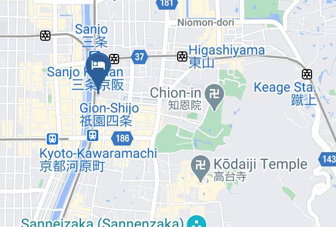 Kyoto City Higashiyama Ward - Hotel Alza Kyoto Maps
