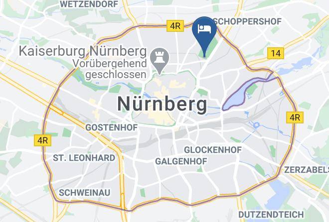 Nuremberg - Hotel Am Park Garni Karin Hubler Ek Maps