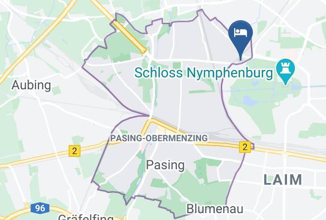 Munich District - Hotel Amalienburg Munchen Obermenzing Nymphenburg Maps