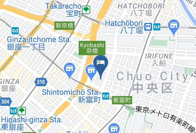 Chuo Ward - Hotel Amanek Ginza East Maps