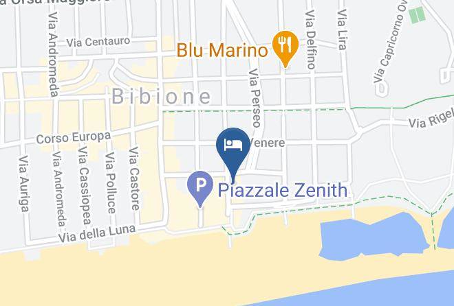 Hotel Ambassador 4 Stelle Frontemare Bibione Map