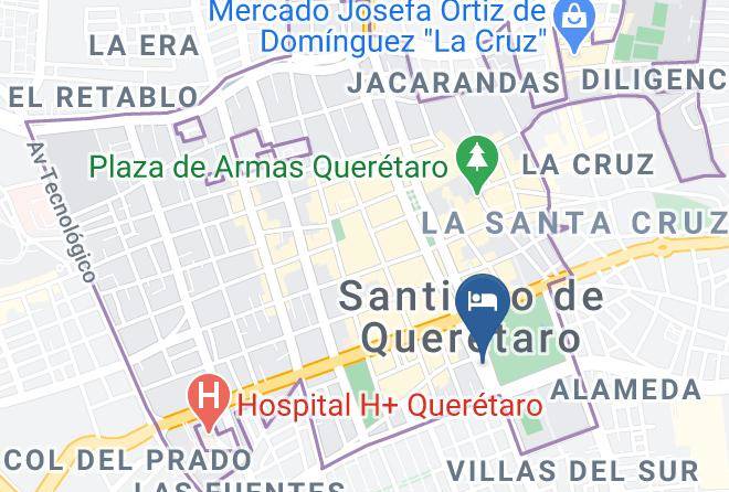 Santiago De Queretaro - Hotel Amberes De Queretaro Maps