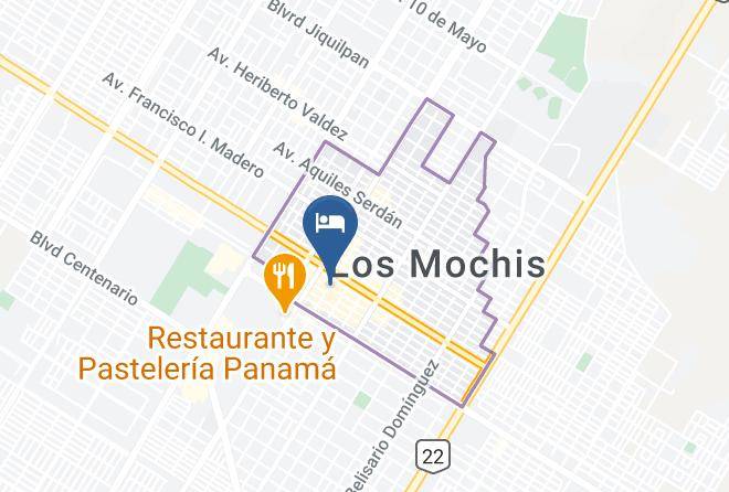Ahome - Hotel America Centro Maps