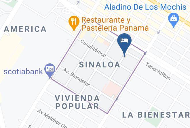Ahome - Hotel America Palacio Maps