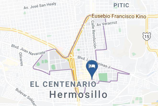 Hermosillo - Hotel America Colonial Maps