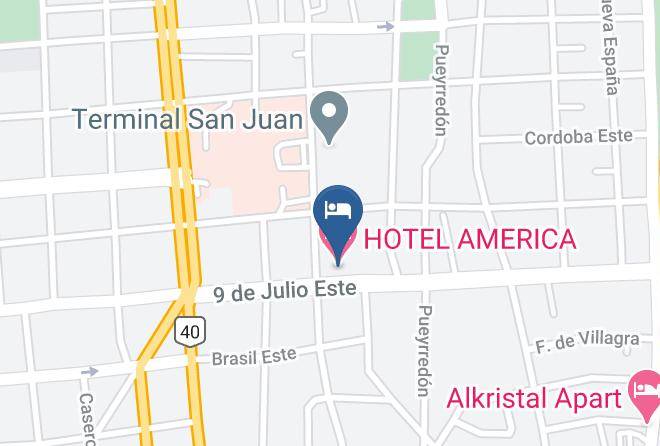 San Juan - Hotel America Maps