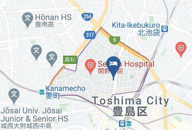 Toshima Ward - Hotel Amethyst Maps
