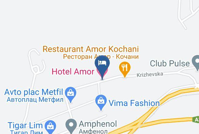 Kochani - Hotel Amor Maps