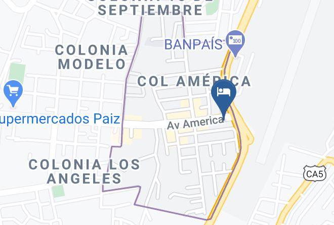 Distrito Central - Hotel America Maps