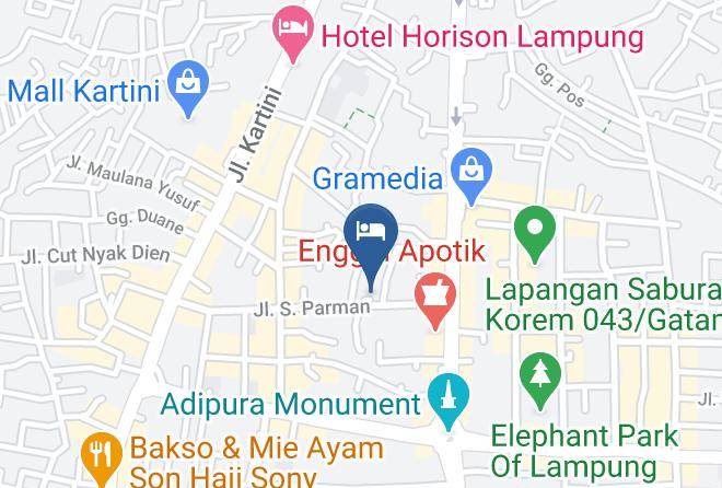Bandar Lampung - Hotel Andalas Permai Maps