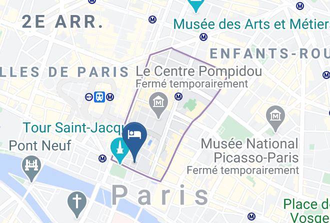 Hotel Andrea Paris Marais Map