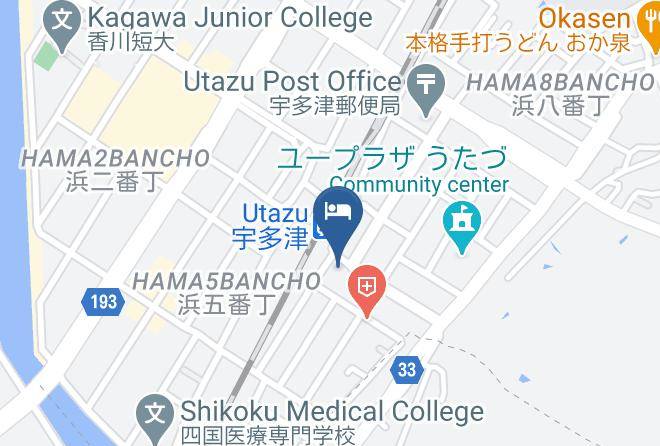 Utazu Townayauta District - Hotel Anesis Seto Ohashi Maps