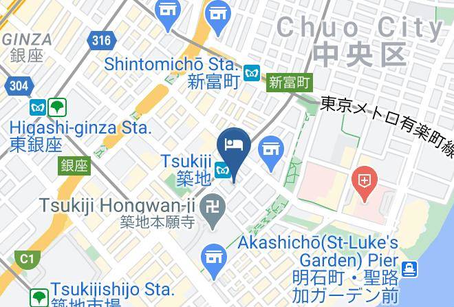 Chuo Ward - Hotel Ann Tsukiji Maps