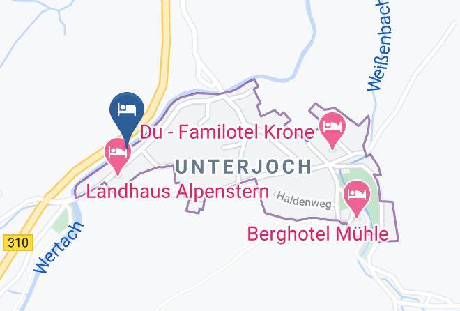 Hotel Anneliese Unterjoch Map