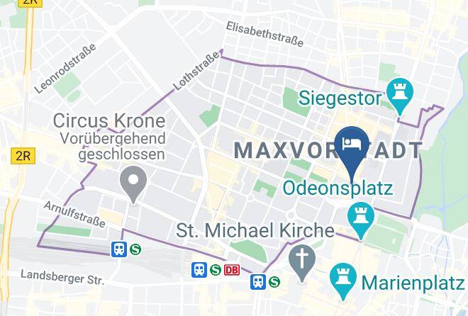 Munich District - Hotel Antares Maps