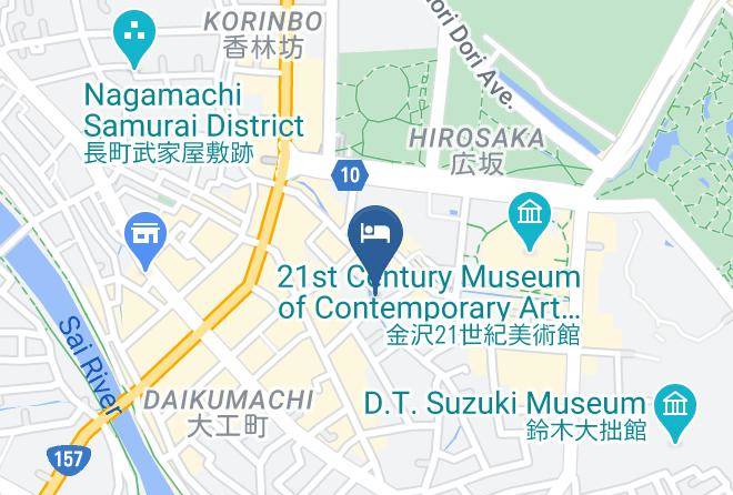 Kanazawa City - Hotel Apt Persimmon Maps