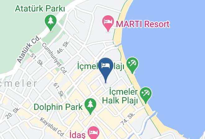 Hotel Aqua Map - Mugla - Marmaris
