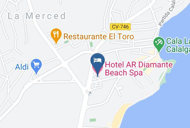 Hotel Ar Diamante Beach Spa Map