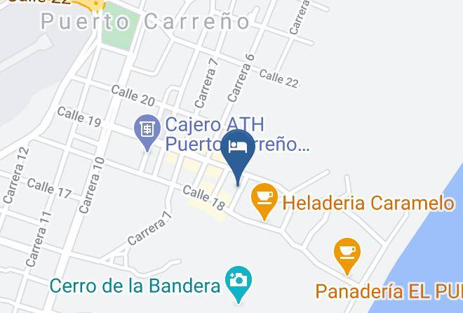 Puerto Carreno - Hotel Arawana Azul Maps