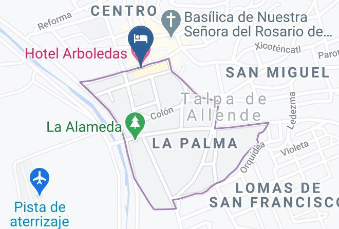 Talpa De Allende - Hotel Arboledas Maps