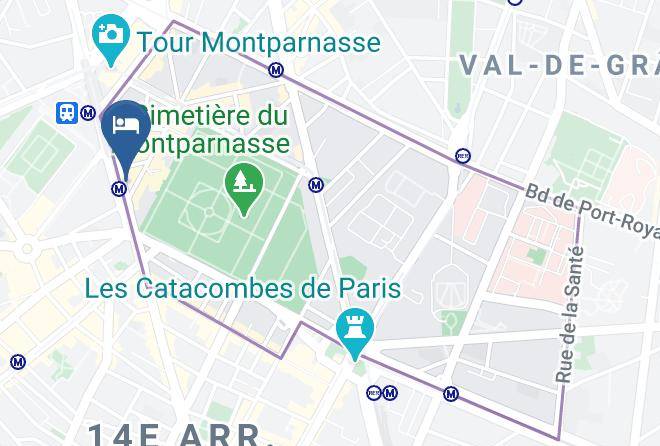 Hotel Arcadie Montparnasse Map