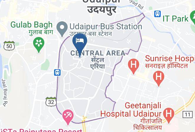 Hotel Ardency Inn Udaipur Map