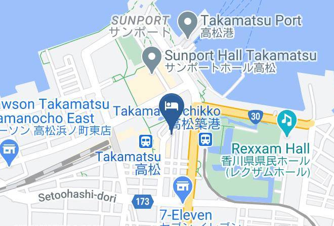 Takamatsu City - Hotel Areaone Takamatsu Maps