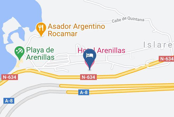 Castro Urdiales - Hotel Arenillas Maps