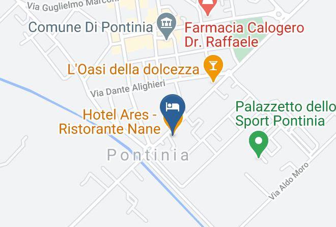 Latina - Hotel Ares Ristorante Nane Maps