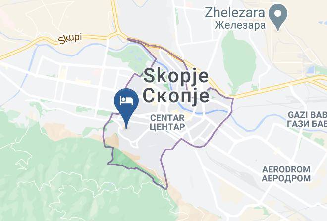 Skopje - Hotel Aristocrat & Fish Restaurant Maps