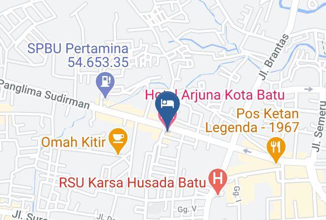 Kota Batu - Hotel Arjuna Kota Batu Maps