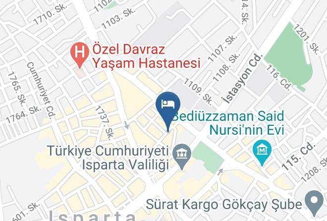 Isparta Kutlubey - Artan Otel Maps
