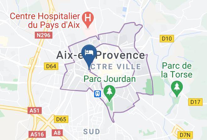 Bouches Du Rhone - Hotel Artea Aix Centre Maps