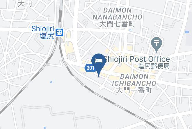 Shiojiri City - Hotel Asahi Kan Maps