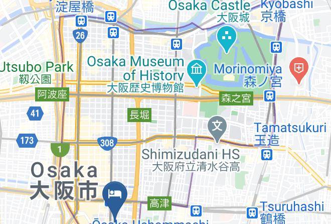Osaka City Chuo Ward - Hotel Asiato Maps