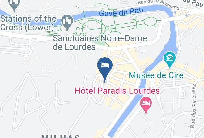 Hautes Pyrenees - Hotel Astrid Lourdes Maps
