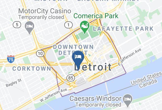 Wayne County Downtown - Hotel At The Detroit Club Maps