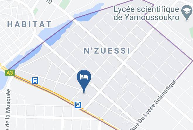 Yamoussoukro - Hotel Atego Maps