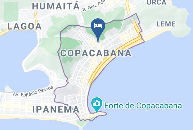 Rio De Janeiro Acabana - Hotel Atlantico Copacabana Maps