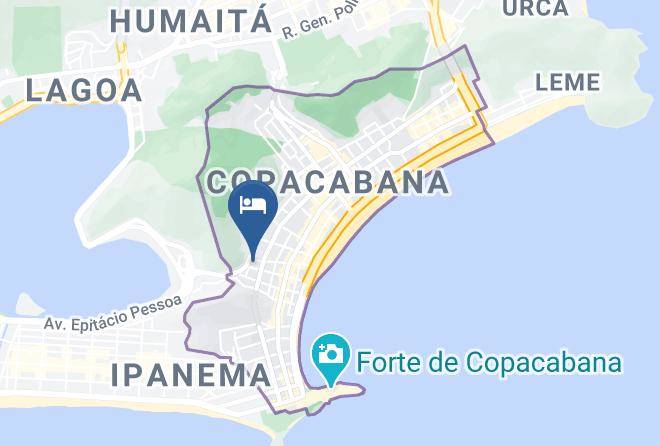 Rio De Janeiro Acabana - Hotel Atlantico Rio Maps