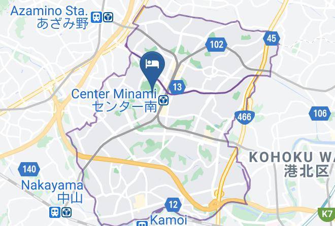 Yokohama City Tsuzuki Ward - Hotel Atlas Maps
