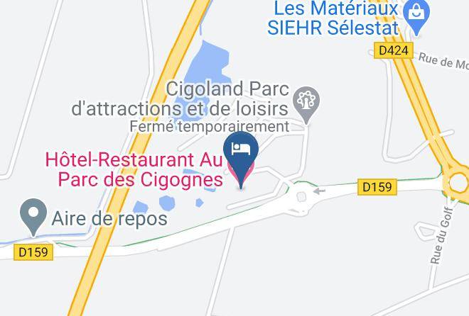 Bas Rhin - Hotel Restaurant Au Parc Des Cigognes Maps