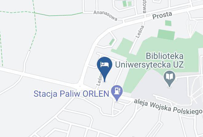 Zielona Gora - Hotel Aura Maps
