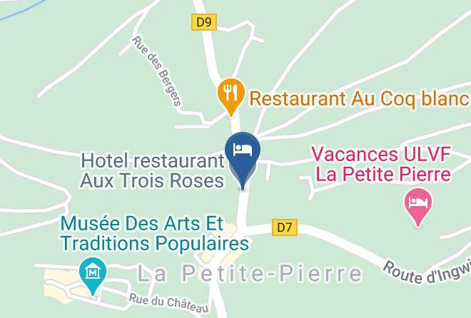 Bas Rhin - Hotel Restaurant Aux Trois Roses Maps