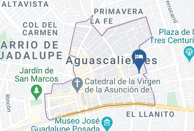 Aguascalientes Aguascalientes City Center - Hotel Avenida Maps
