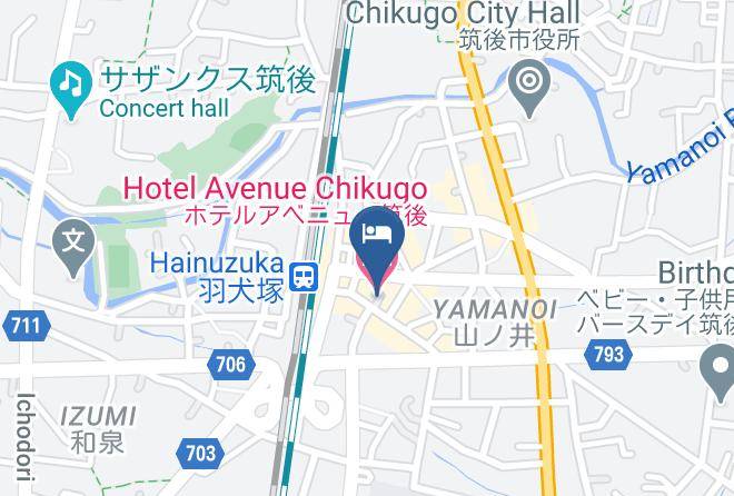 Chikugo City - Hotel Avenue Chikugo Maps