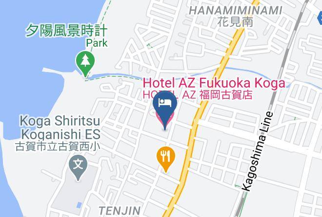 Koga City - Hotel Az Fukuoka Koga Maps